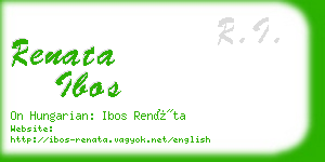 renata ibos business card